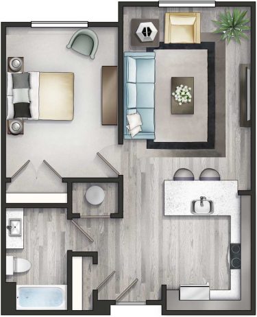 Apartment 1A Floor Plan